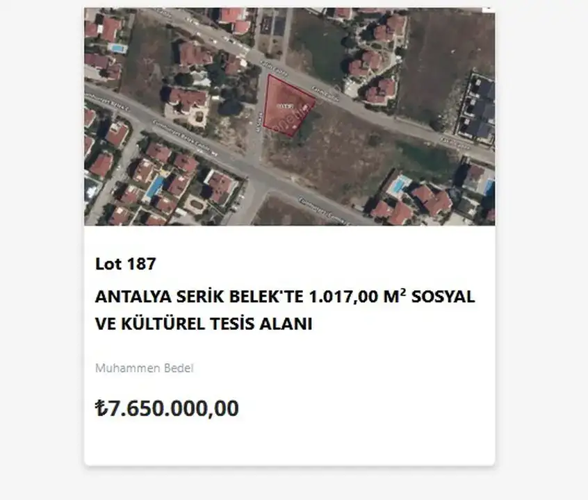 Antalya'da Dev Satış: 43 Değerli Arsa Açık Artırmaya Çıkıyor 11